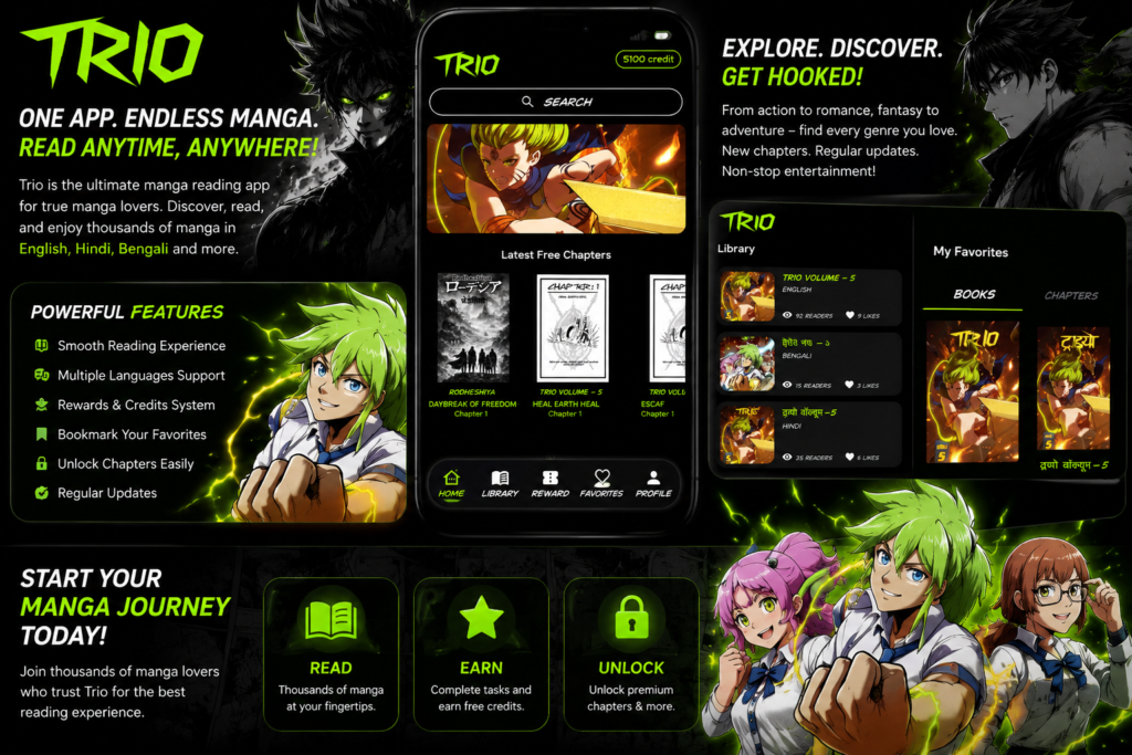 Best Manga Reading App in India in 2026 – Why Trio Is Becoming Every Manga Fan’s Favorite